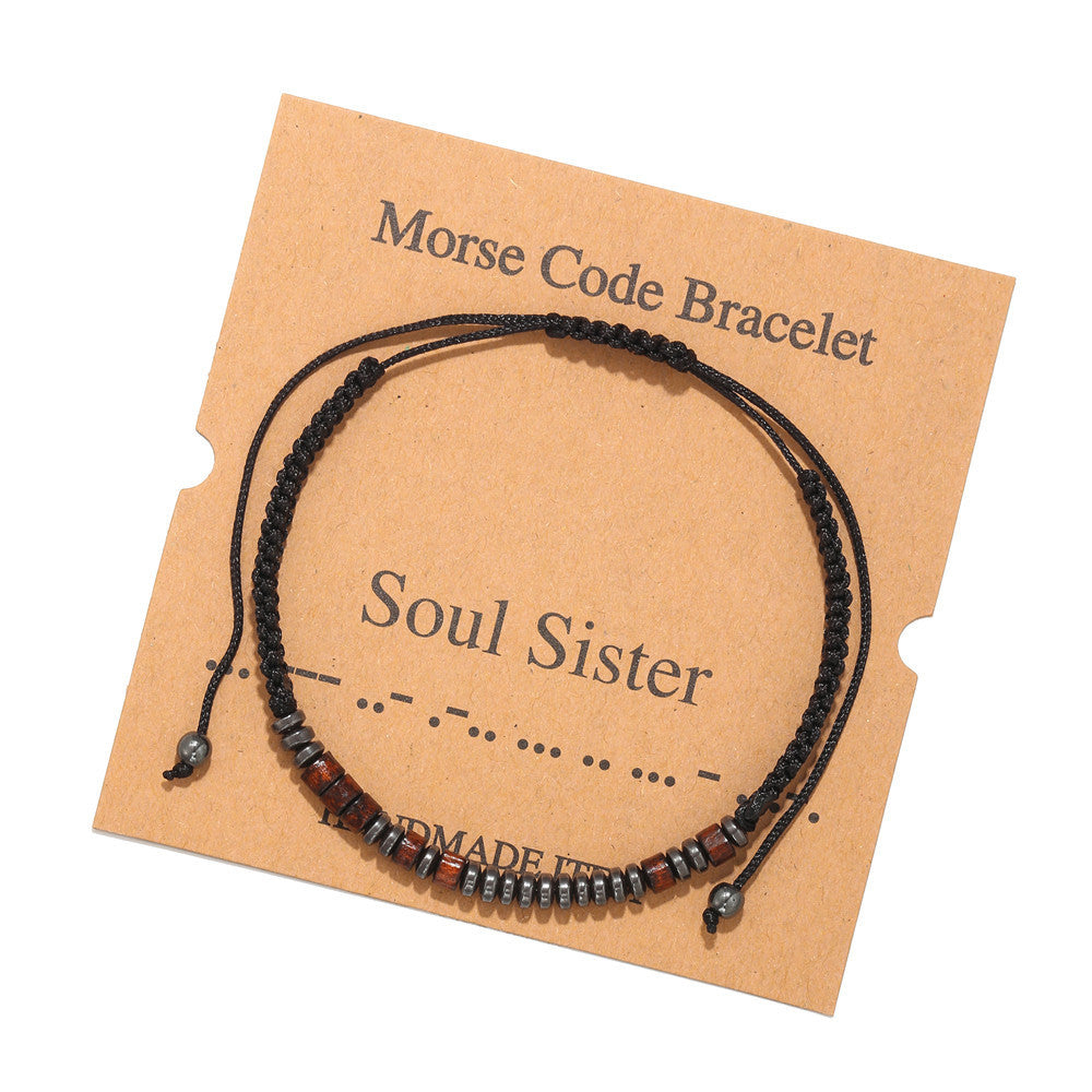 Moss Password Hand-woven Letters Numbers Vintage Bracelets