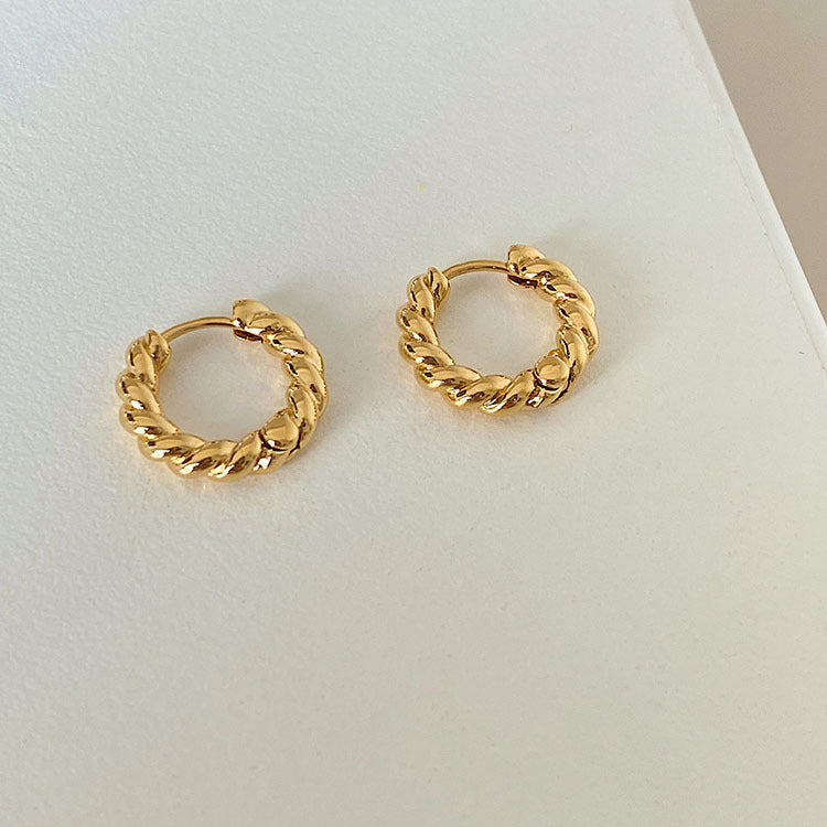 Without Picking Sier Needle Round Retro Temperament Rings