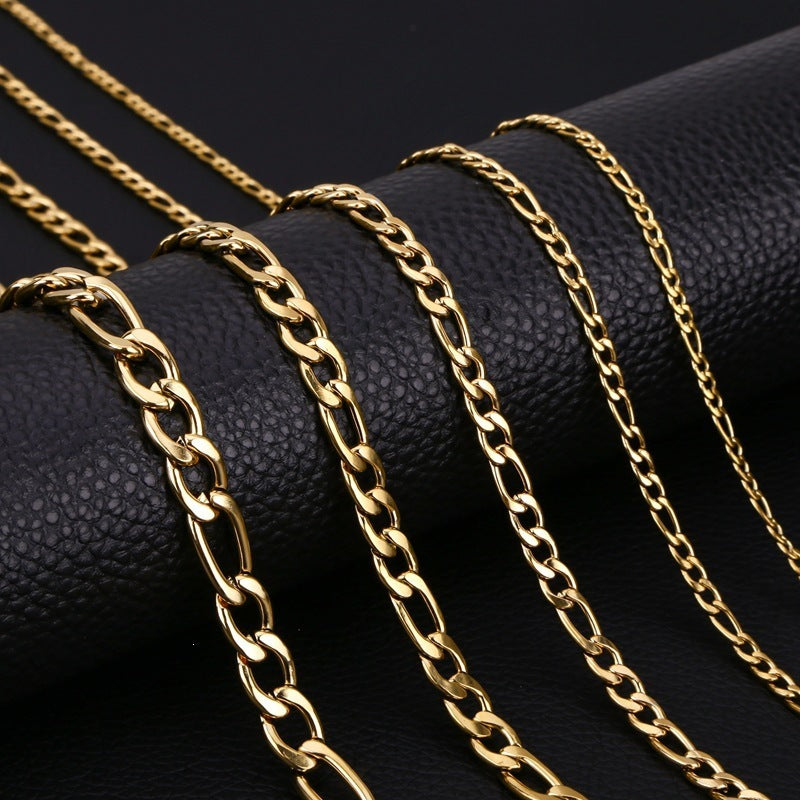 Men's Hip Hop Cuban Link Chain Stainless Steel Necklace