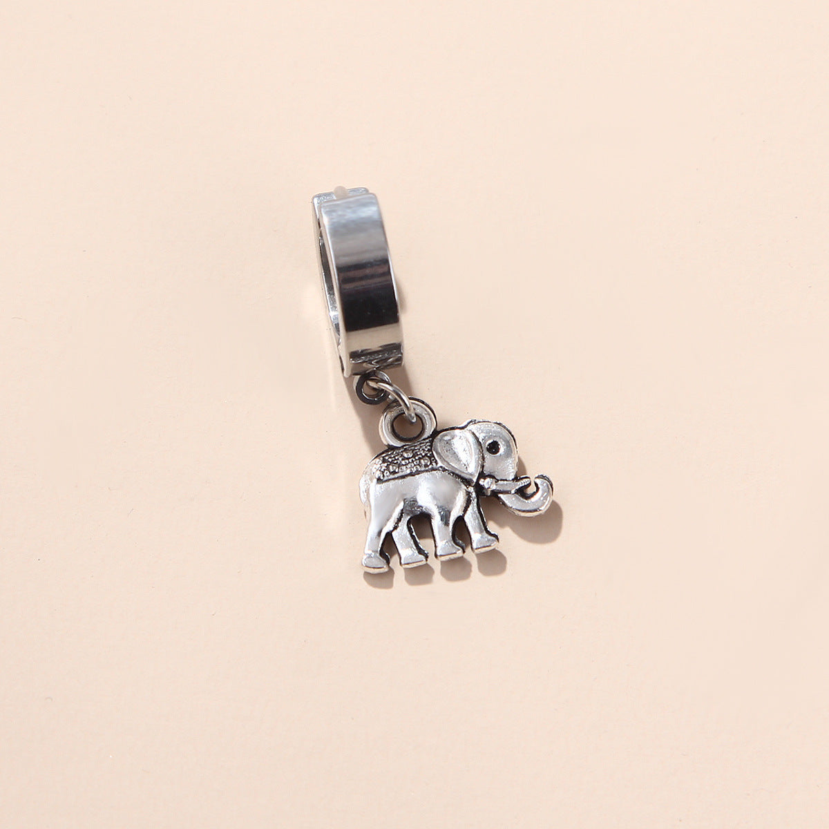 Women's & Men's Hop Punk Lightning Feather Cross For Titanium Ear Buckle