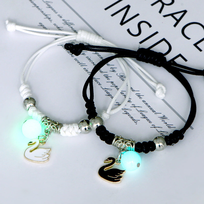 Women's & Men's Luminous Couple And Korean Simple Bunny Bracelets