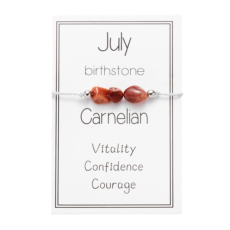 Irregular Month Birthstone Creative Natural Stone Bracelets