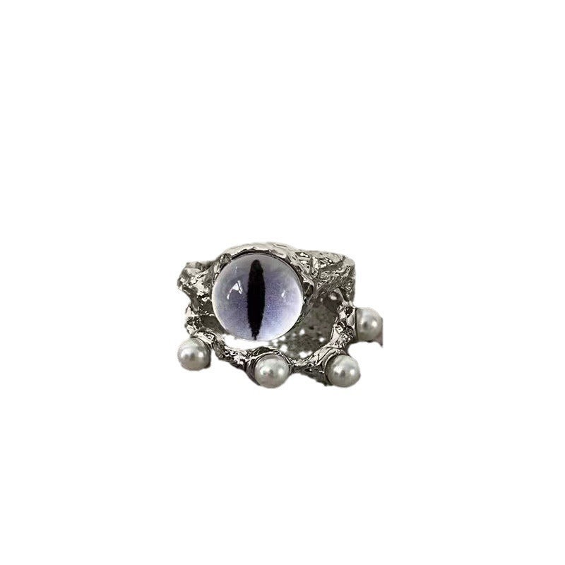 Black Cat Little Monster Big Eyes Sweet Cool Cartoon Cute Ring