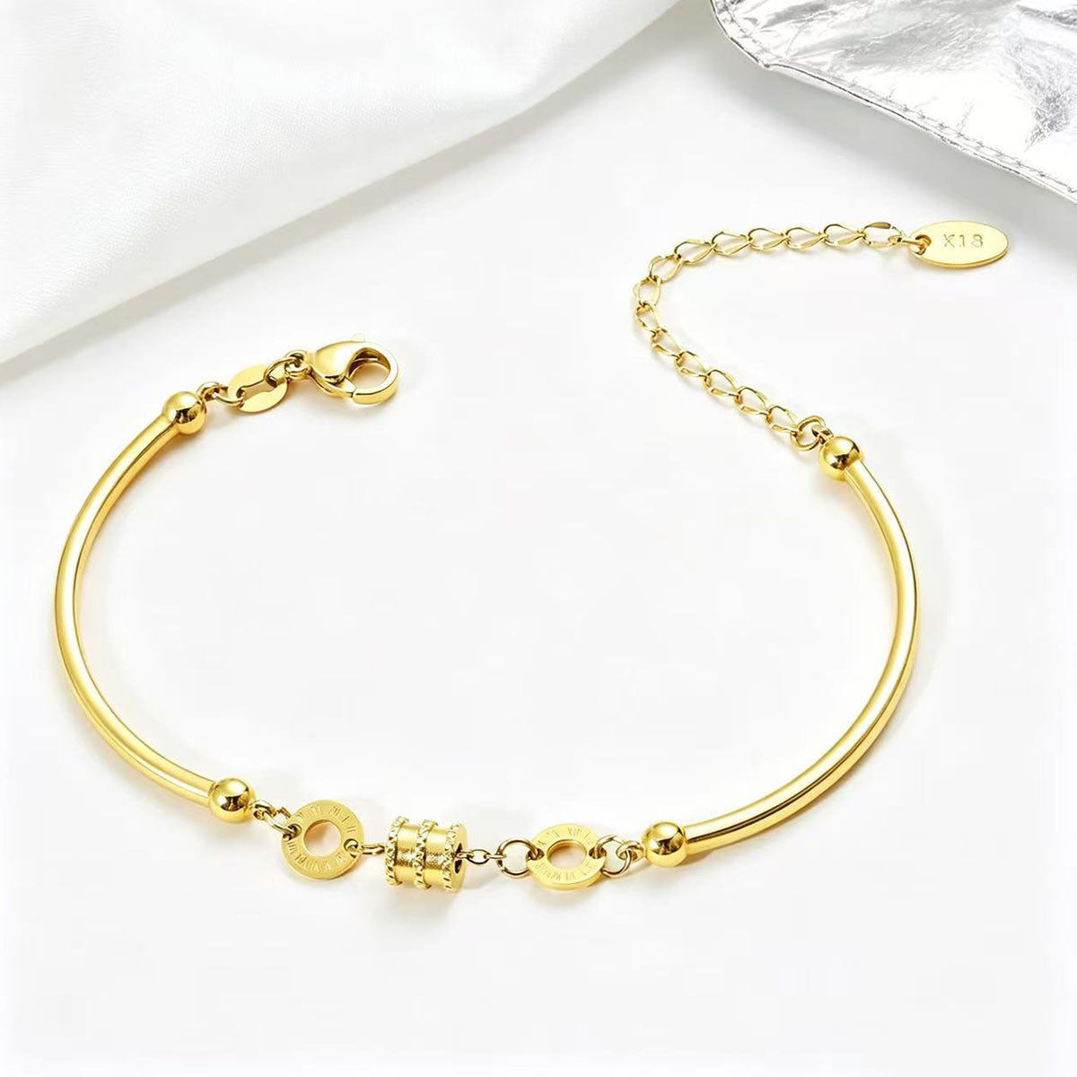 Women's Elbow Small Waist Titanium Steel Female Bracelet