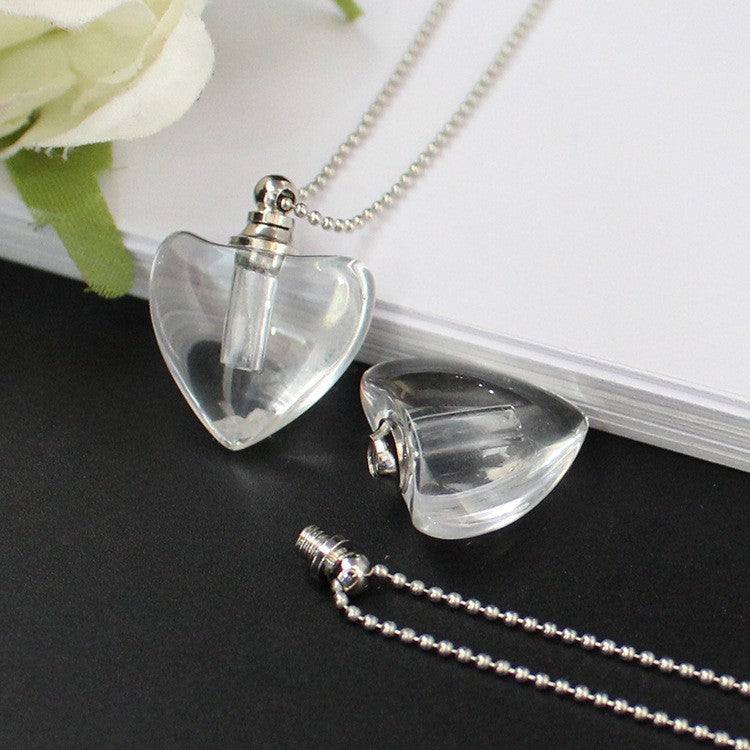 Crystal Perfume Bottle Fetal Hair Essential Necklaces