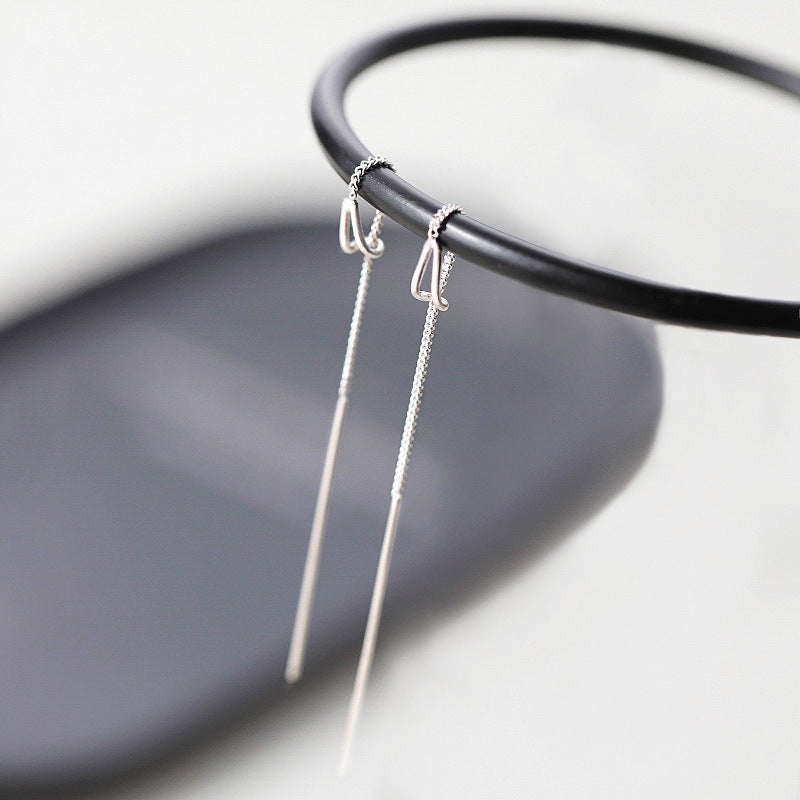 Women's Elegant With Two Lines Mini Trendy Simple Long Slim Ear Line
