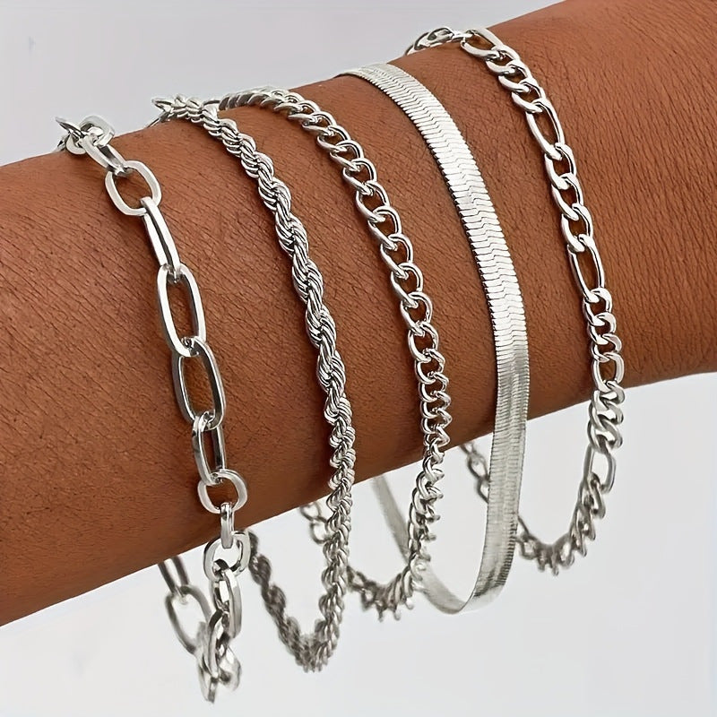 Charming Twist Glossy Irregular Punk Suit Bracelets