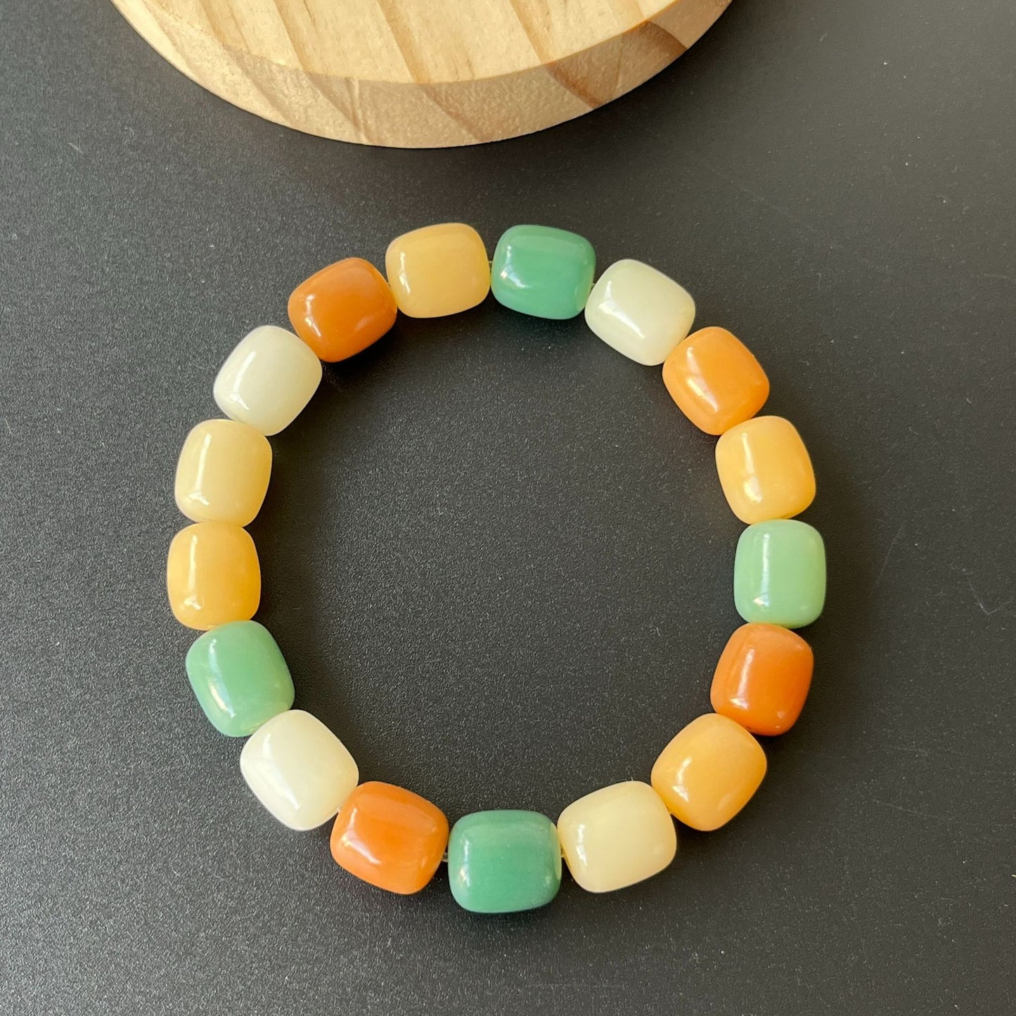 Bodhi Candy Color Single Circle Pliable Temperament High Throw Three Bracelets