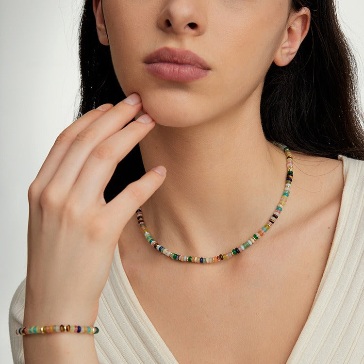 Dopamine Beaded Female Summer Clavicle Chain High Necklaces