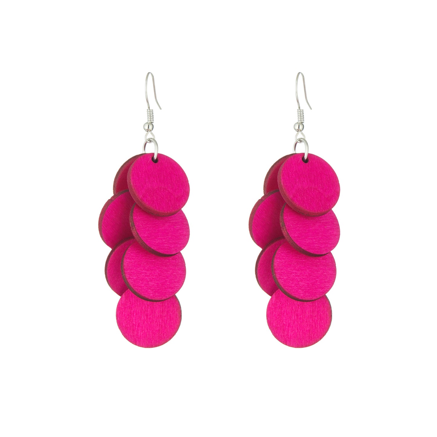 Personality Wood Piece Retro Sweet Vacation Style Beach Earrings