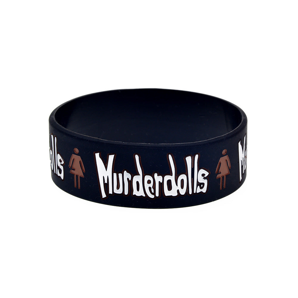 Silicone Fashion Music Hand Strap Trendy Hip Hop Bracelet