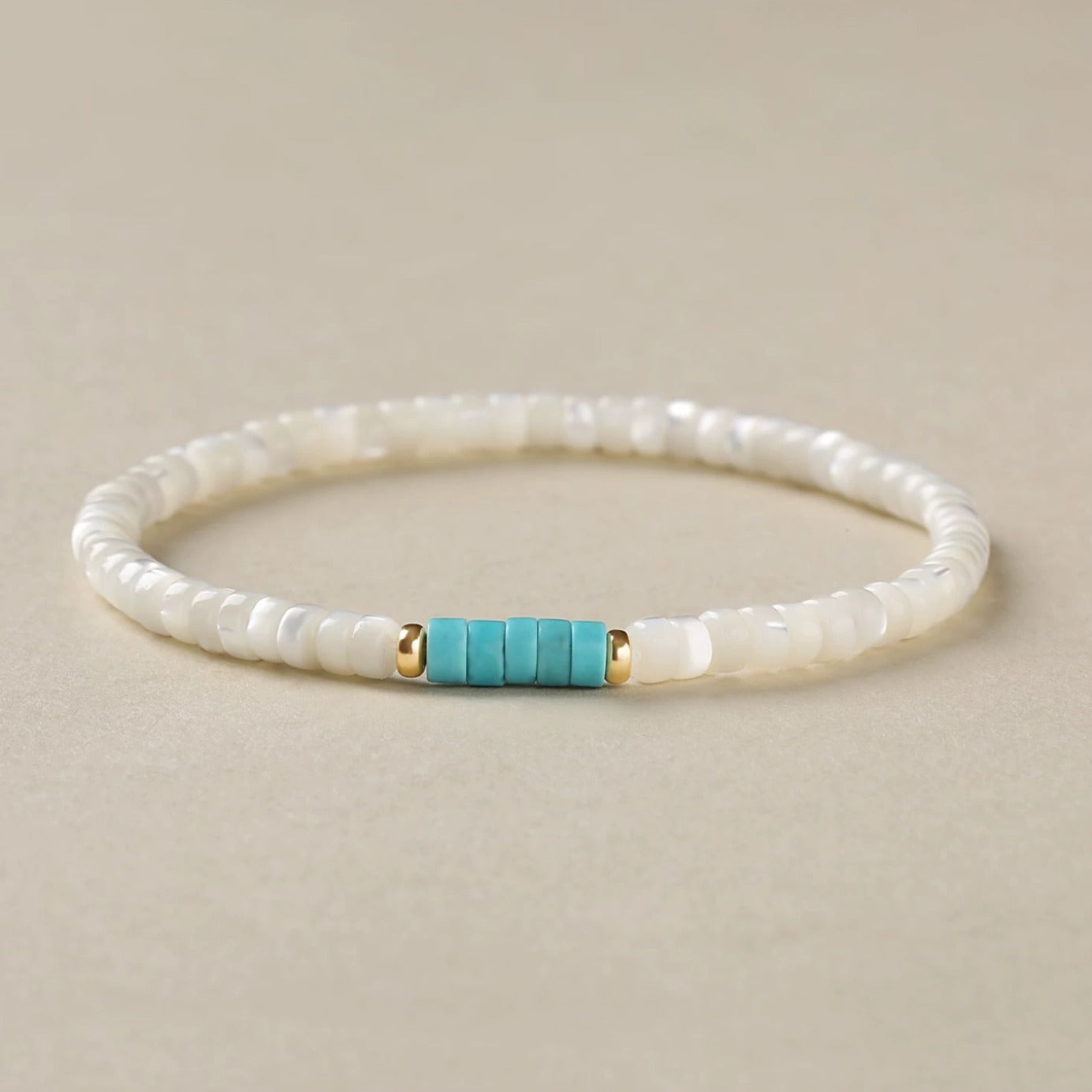 White Shell Magnesite Turquoise High-grade Artistic Bracelet