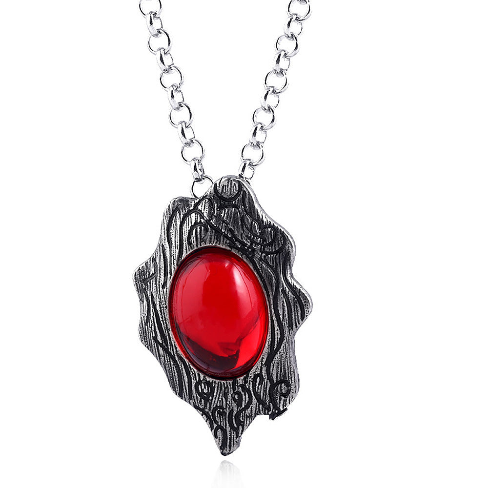 Game Ghost Cry Dante Peripheral Metal Ruby Souvenir Necklaces