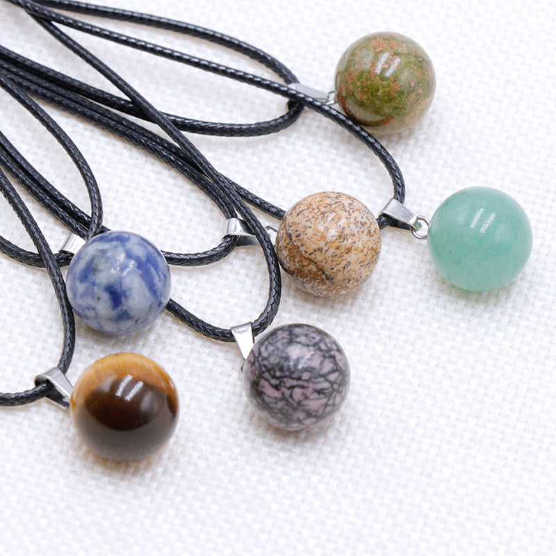 Natural Crystal Tigereye Aventurine Ball Scenic Pendants