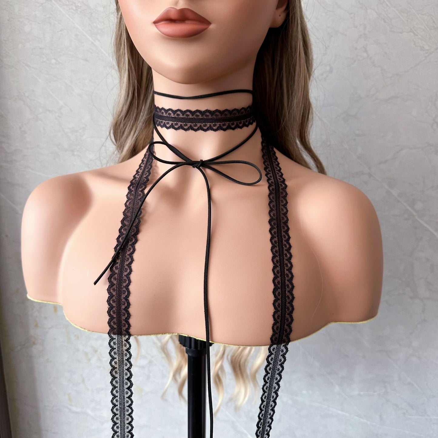 Design Ballet Style Lace Sweet Silk Ribbon Clavicle Necklaces