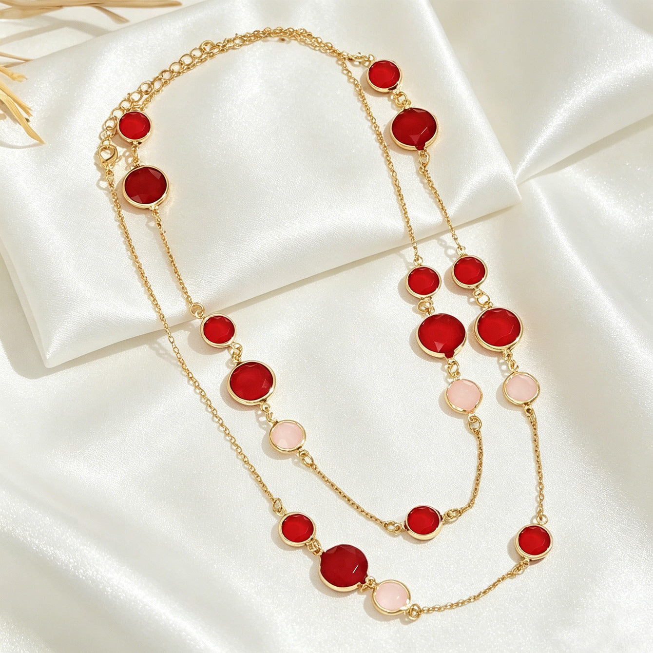 Charming Temperament Multicolor Imitation Gemstone Long Elegant Necklaces