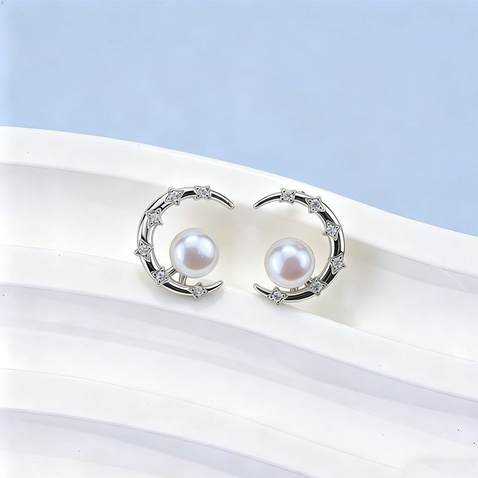 Pearl Ear Love High Sense Simple Temperament Stud Earrings
