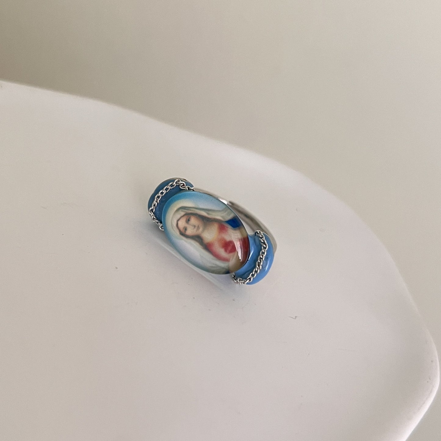 Children's High-grade Design Dripping Oil Open Stacked Band Special Multicolor Ring