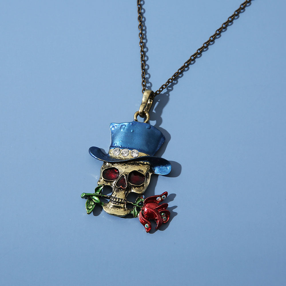 Men's Fashion Trendy Unique Versatile Skull Ghost Simple Necklaces