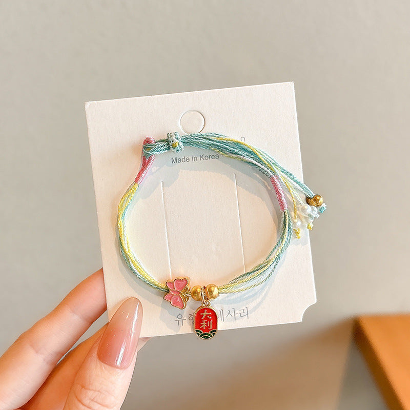 Small Gift Tassel Adjustable Red Rope Dragon Boat Festival Bracelet