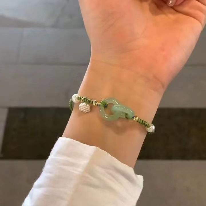 Women's Jade Rabbit Blessing Card For Design Good-looking Girlfriends Bracelets