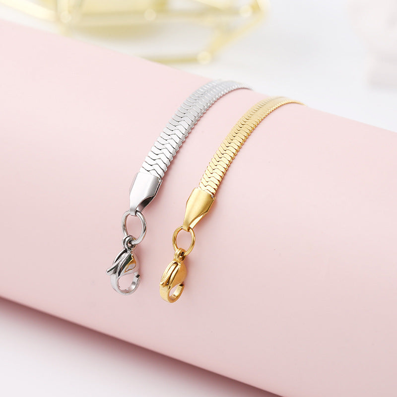 Titanium Steel Stainless Blade Chain Snake Bracelet