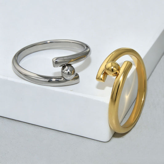 Ball Commute Light Luxury Personality High Sense Fashion Ring