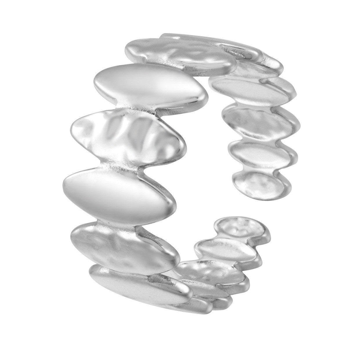 Stainless Steel Irregular Line Love Heart-shaped High-grade Ring