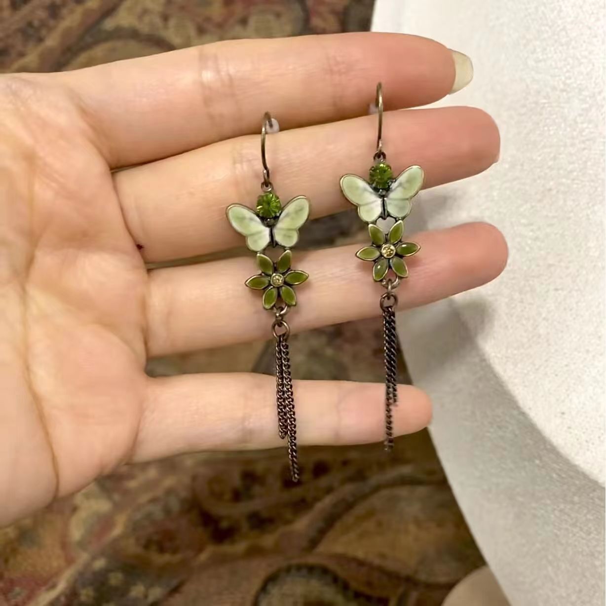 Women's Butterfly Long Tassel Elegant High Sense Earrings