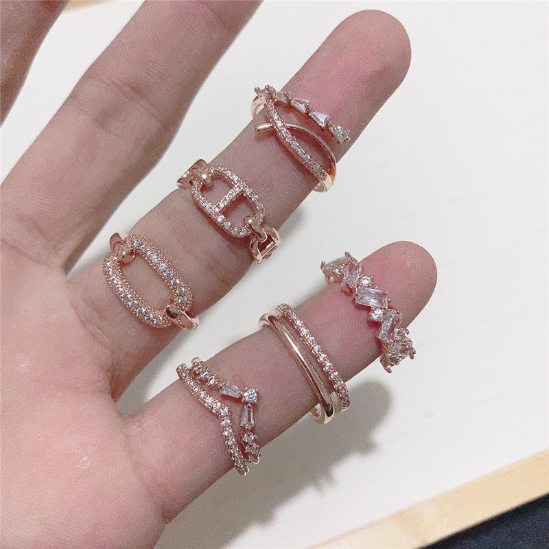 Women's Fashionable Exquisite Light Luxury Open Mouth Ring