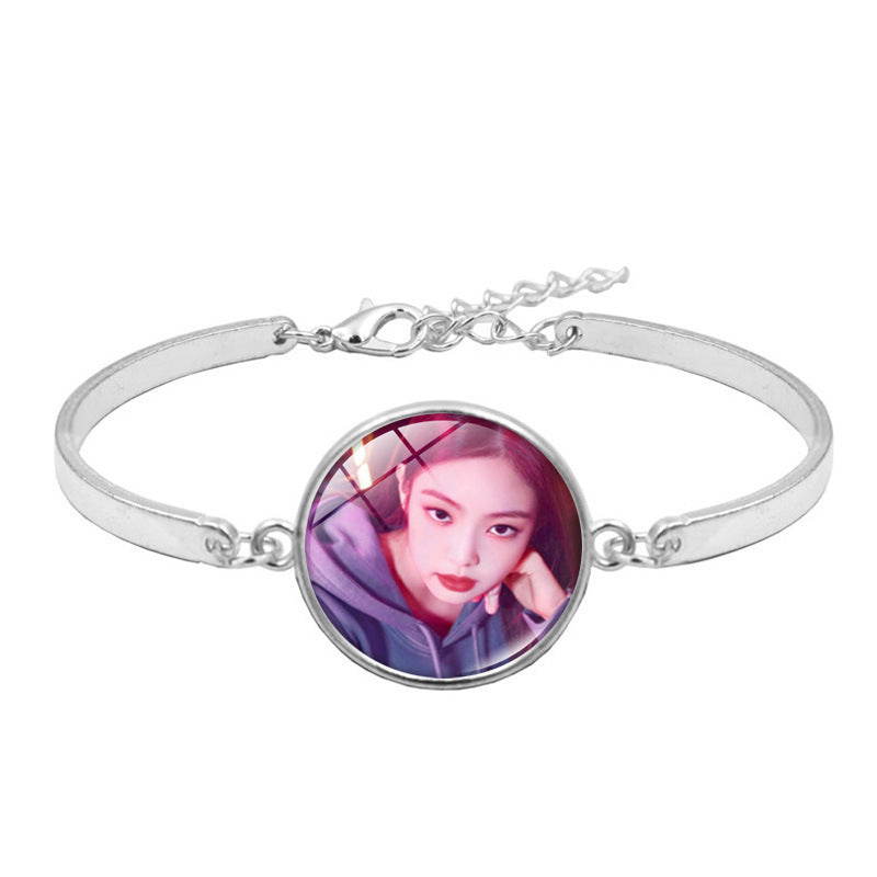 Female Star Combination Peripheral Pink Black Birthday Bracelet