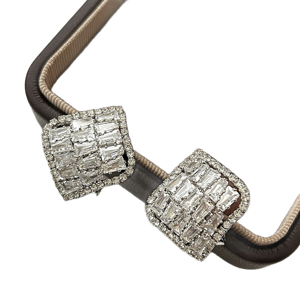 Women's Zircon Light Luxury Square Super Flash For Design High Sense Stud Earrings