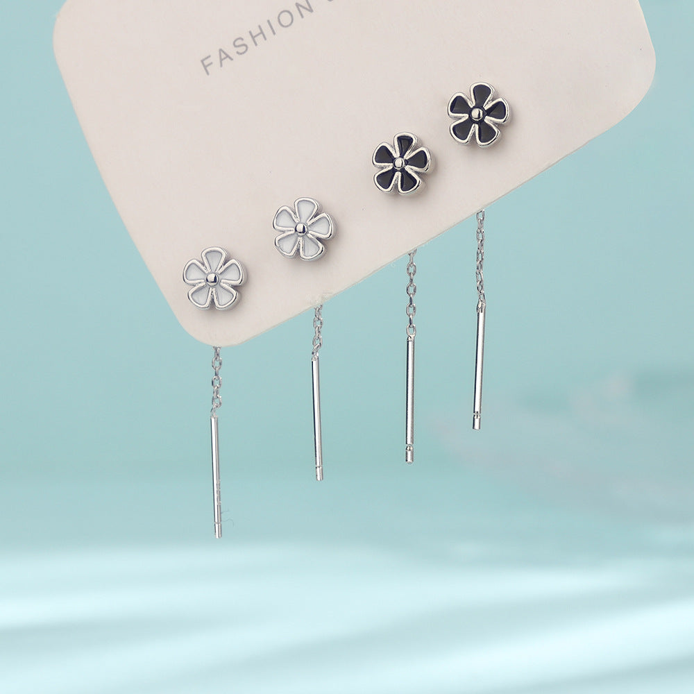 Women's Selection Fashion Long Small Flower Chain Classic Style Ear Line
