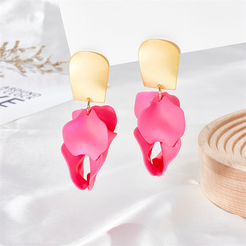 Women's Korean Style Fashionable Temperament Petal Leaf Rings