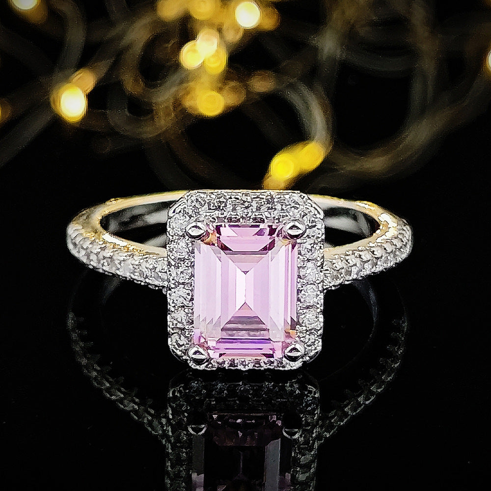 Women's Simple Pink Niche High Sense Does Rings
