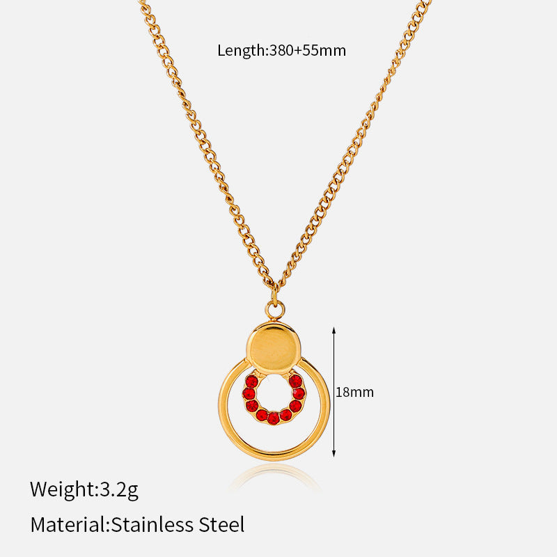 Women's Geometric Four-leaf Clover Light Luxury High-grade Necklace