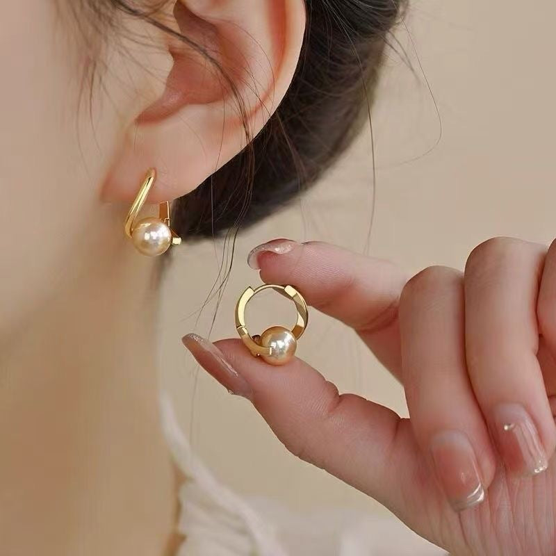 Female Light Luxury Minority Sensitive Circle Earrings