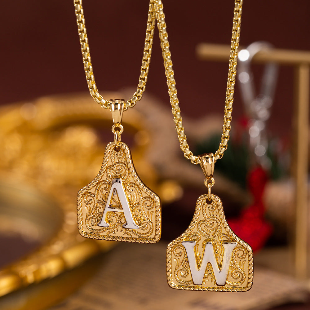 Women's Fashion English Letters Electroplated Copper For Design Personalized Clavicle Necklace