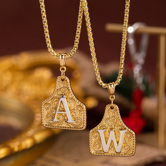 Women's Fashion English Letters Electroplated Copper For Design Personalized Clavicle Necklace