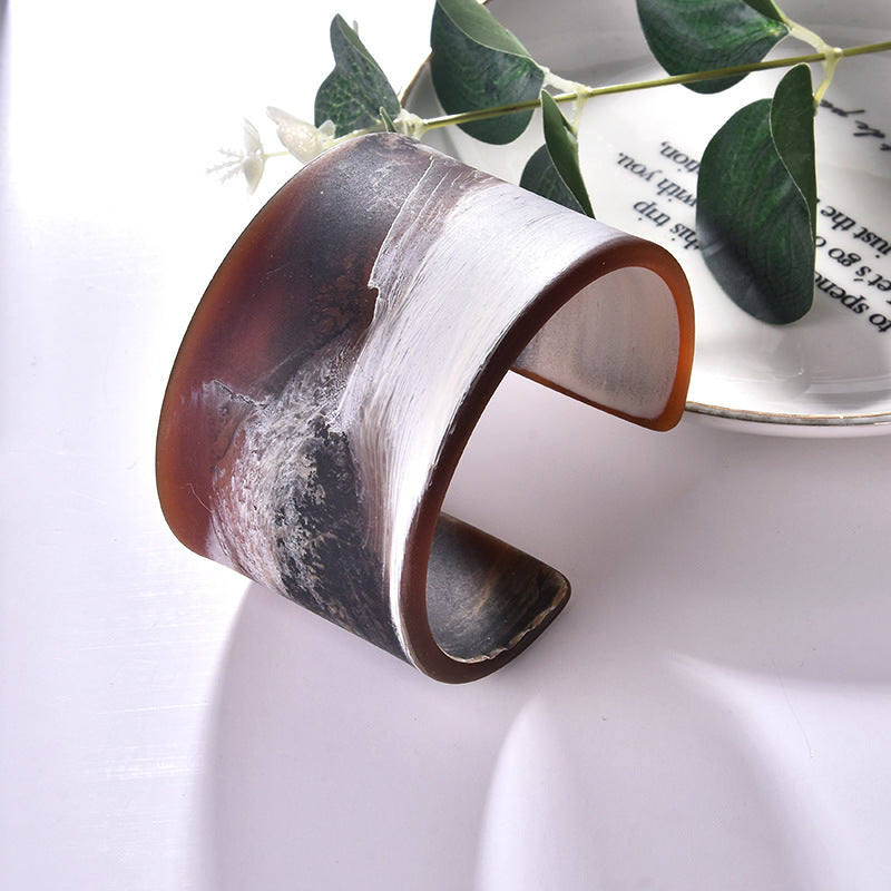 Versatile Style Acrylic Matte Pattern Niche Bracelet
