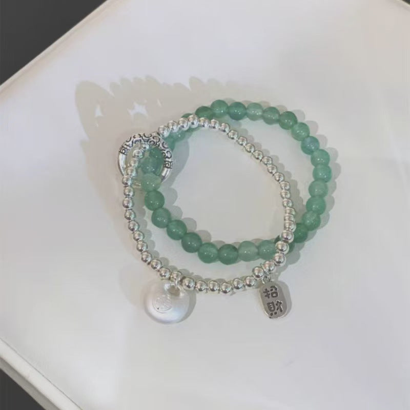Strawberry Crystal Fashion Female Live Glass Chipping Bracelets