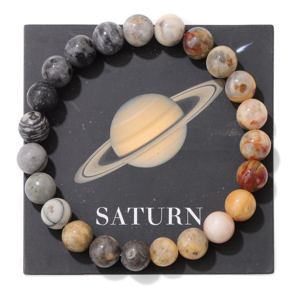 Women's & Men's Planets Of The Solar System Natural Stone Bracelets