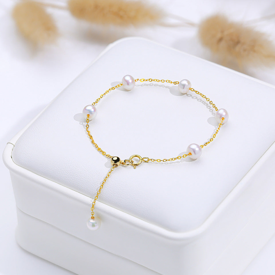 Freshwater Pearl Female Starry Sky Simple Design High Bracelet