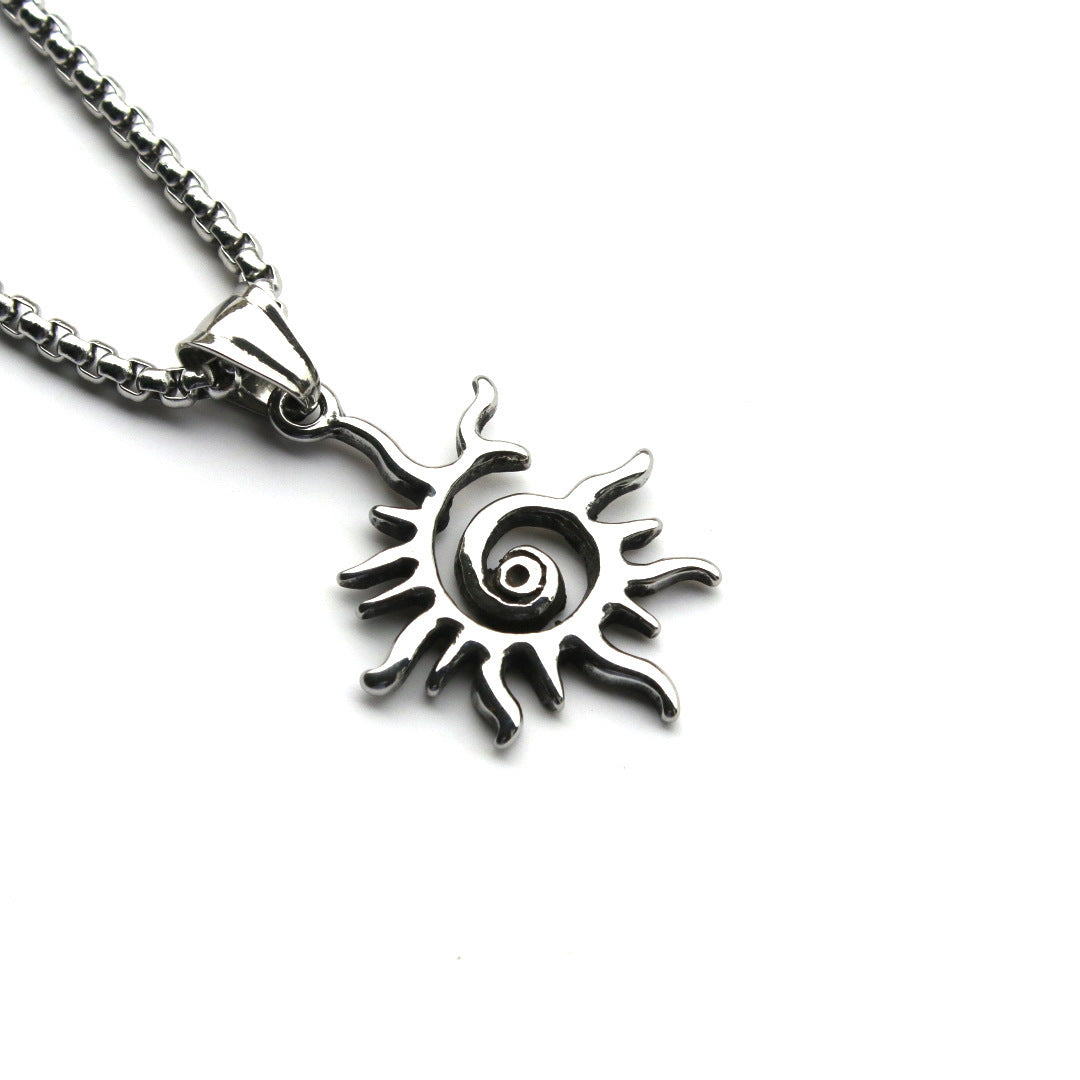 Titanium Steel Fist Solid Couple Clavicle Pendants
