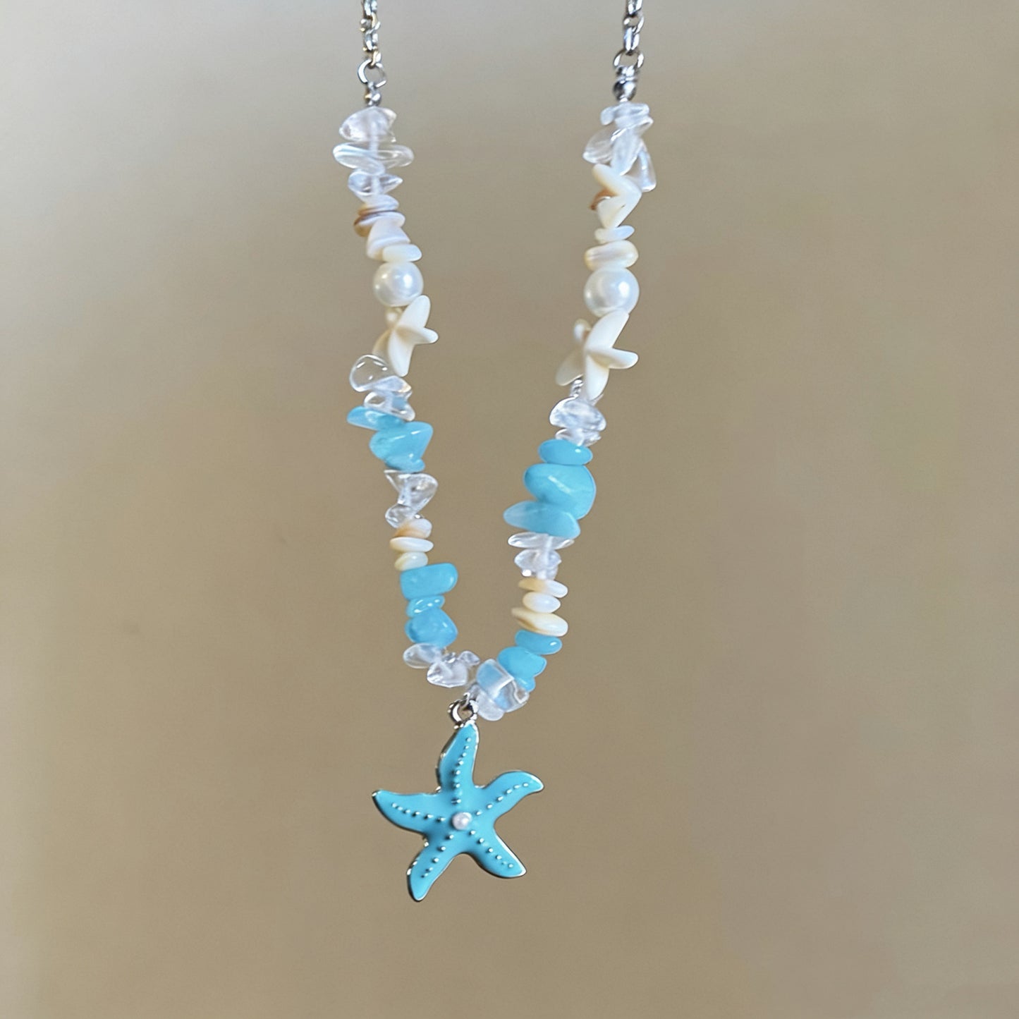Women's Seaside Dopamine Shell Starfish Vacation Style Island Wear Necklace