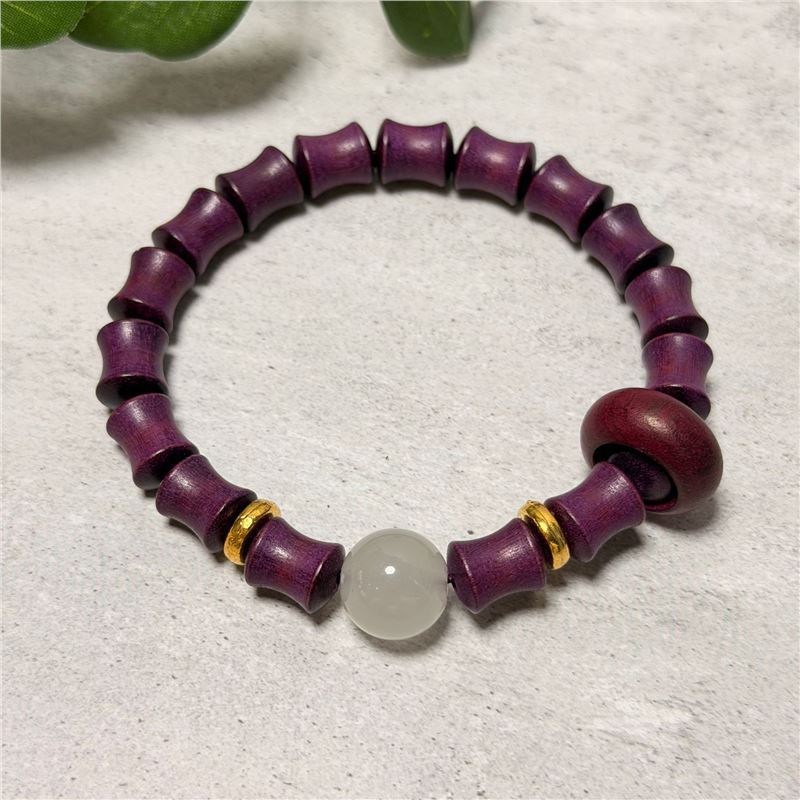 Women's & Men's Gold Sandalwood Hand-held Chain Buddha Prayer Beads String Plate Crafts Bracelet