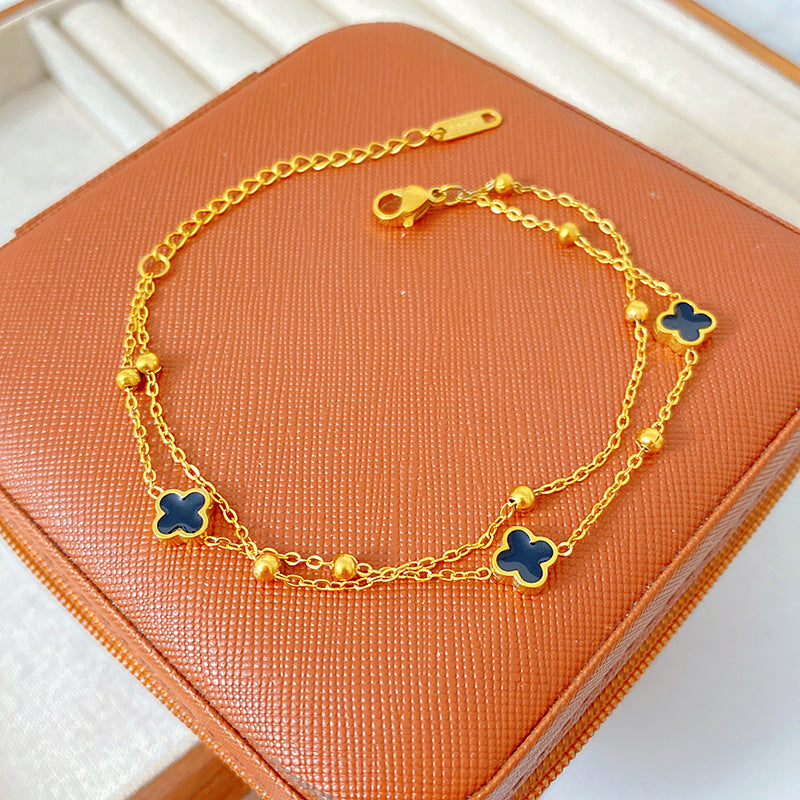 Light Luxury Micro Inlaid Zircon Woven Wire Mesh Fashion Temperament Bracelet