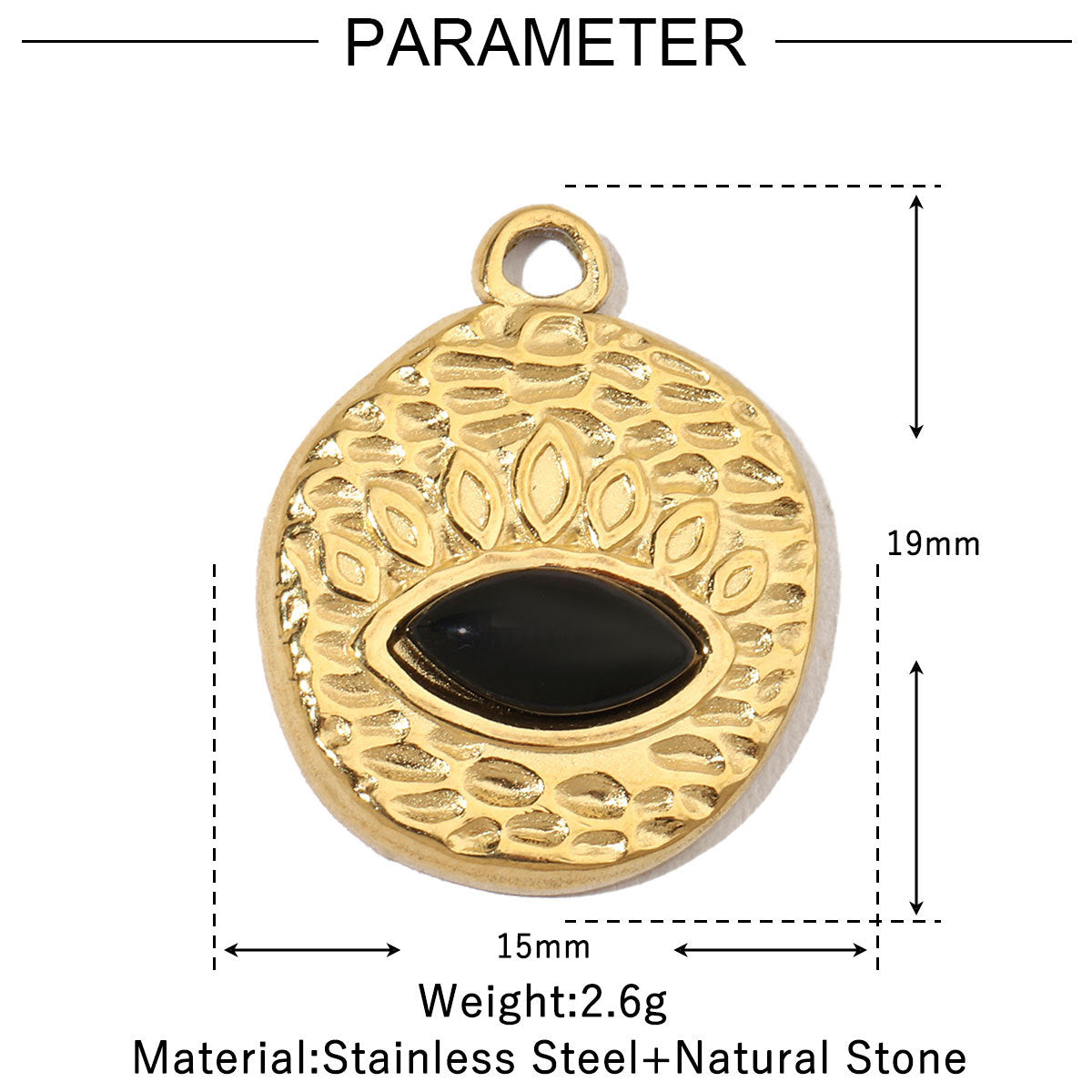 Natural Stone French Style Retro Titanium Pendants