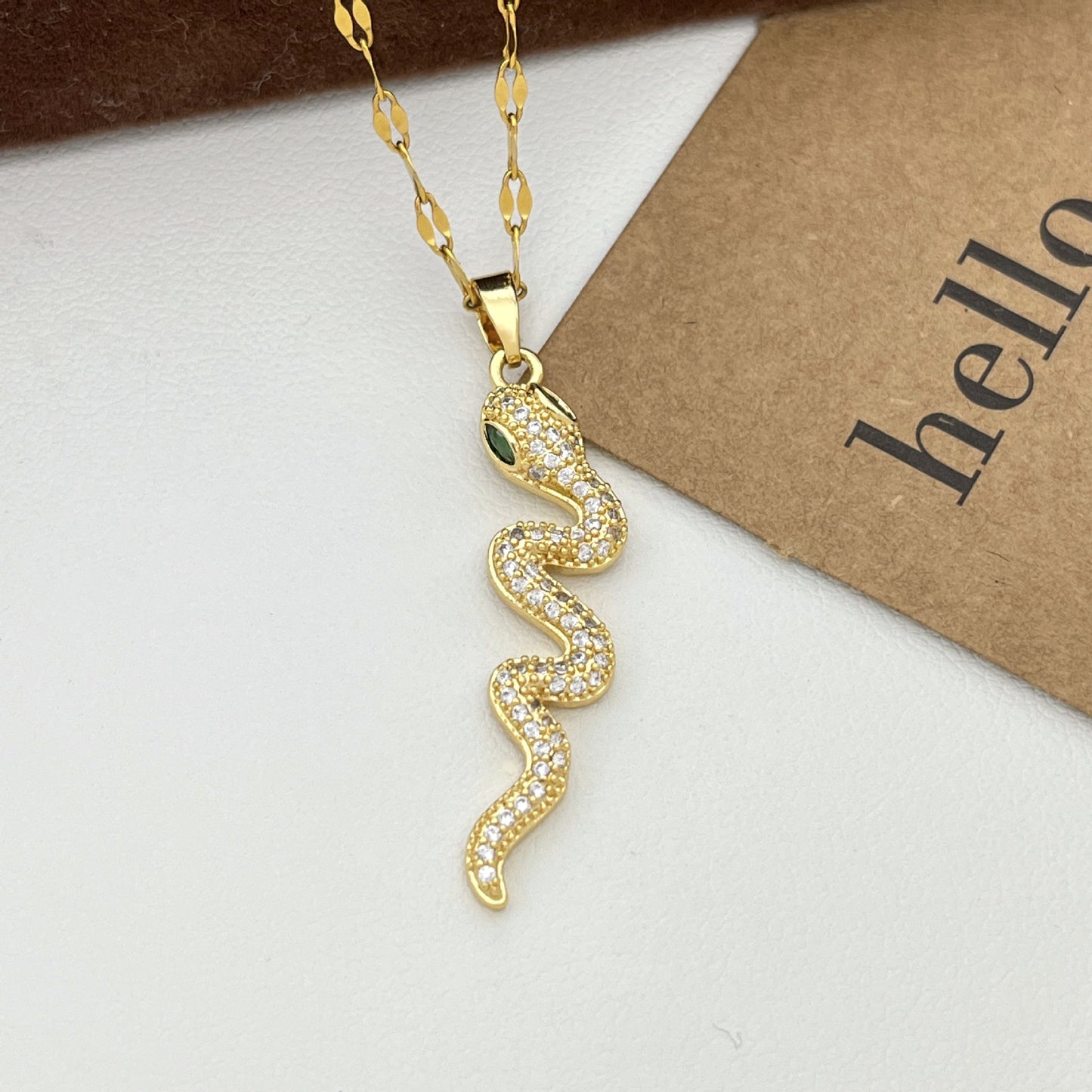 Snake-shaped Copper Female Fashion Personalized Minority Necklaces