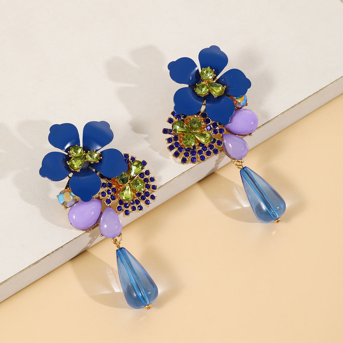 Chiffon Flower Tassel Summer Beach Vacation Rings